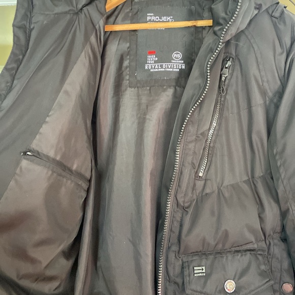 Projek Raw Black Puffer Jacket Winter Coat Men's Size S - Picture 8 of 14